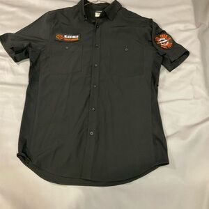 Harley-Davidson Charcoal Button Down Shirt with Patches